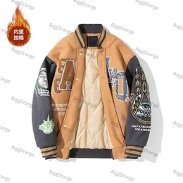 Mens jaquetas Autumn e inverno homens Mulheres altas do estilo Hiphop Hiphop American Jacket Uniform Trend Home Loose Casal 230207