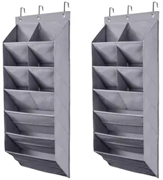 Storage Boxes Over The Door Shoe Organizer 14 Pockets Hanging Narrow Rack For Dorm Closet Space Saving