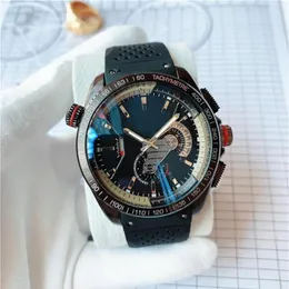 Büyük Tasarımcı Erkek Kendi Keşifli Otomatik Mekanik Saatler 44mm Siyah Silikon Kol saatleri Sapphire Saat Fabrikası Montre De Luxe3142