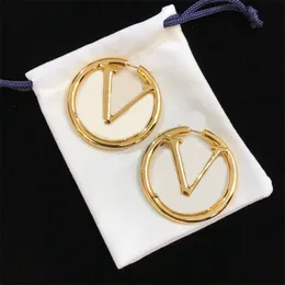 할로우 디자이너 귀걸이 여성 고급스러운 보석 도금 골드 earings 편지 패션 3CM 4CM 5CM orecchini 레이디 간단한 장식품 발렌타인 데이 후프 귀걸이