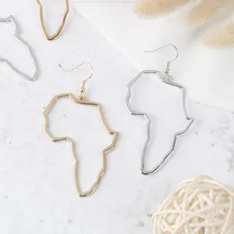 Brincos de balanço 2023 Trend Africa Mapa Earring Drop Metal Drop Grons GEOMÉTRICO Mulher exagerada Punk Jewelry Gifts