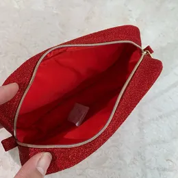Zipper Makeup Bag Fashion Cosmetics Holder Bright Lipstick Clutch Travel Toiletry Storage Box Christmas Present