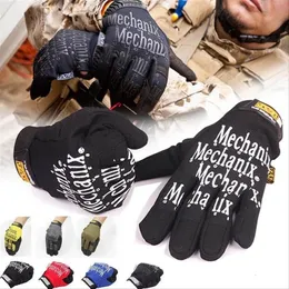 Bisiklet eldivenleri moda tam parmak taktik mekanik motosiklet kaymaz askeri açık yürüyüş sürüş sporları çalışan eldivenler 230208