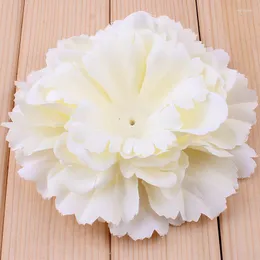 Flores decorativas 1 peça Tamanho artesanal de 11 cm de tecido Flor artificial Casamento Peony Diy Girl Hair Pano Acessórios European estilo 20 cor