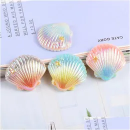 Outras 20pcs mini lindas conchas coloridas componentes de resina de resina de resina Arte Decora￧￣o Arte Decora￧￣o Craft Acess￳rios de arco de cabelo Drop Deliver Dhc8q