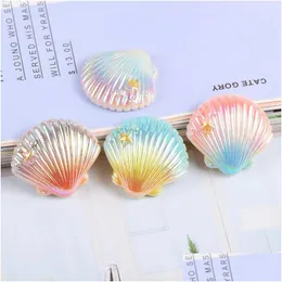 Other 20Pcs Mini Lovely Colored Shells Flat Back Resin Components Art Supply Decoration Charm Craft Hair Bow Accessories Drop Deliver Dhc8Q