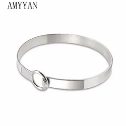 Bangle Woman Stainless Steel 2023 Brangle Bracelets Round Hook Up Silver Polished Never Fade Curved Hooks Not Scratch Hands