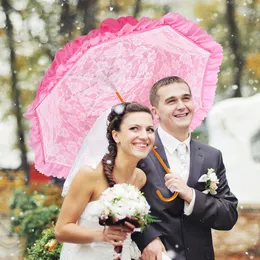 Party Wedding Parrelas Vintage Princess Sweet Photography Prosty parasol na świeżym powietrzu Cos Parasol dla kobiet