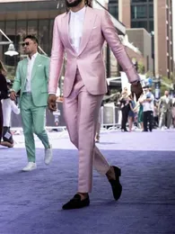 Men's Suits 2023 Fashion Leisure Business Wedding Men Suit One Bottom Summer Spring 2 Pieces(Jacket Pant) Traje Hombre