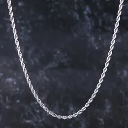 Ketten Weißgold Twisted Rope Chain Halskette Singapurisch Venezianisch Für Männer Und Frauen 3mm Hip Hop Schmuck Kultur