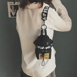 Zdarlbo Kadınlar Fanny Pack Mektubu Göğüs Çantası Hip Hop Muz Kemer Mini Omuz Crossbody Çantalar Kadın Naylon Bel Paketleri253F