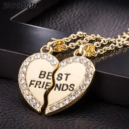Pendant Necklaces Friend Unisex Mens Womens Heart Necklace Jewelry Chain One And A Half Simple Couple Gift 2023