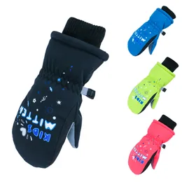 Rękawiczki narciarskie Windproof Boys Baby Snowboard Outdoor Zime Dzieci ciepłe śnieg Mittens 230208