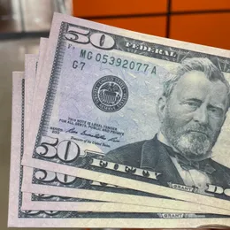 Fake Money Note Designers sedlar Prop Vills Bags 50 Priser USD Bar Bank Paper Toy Bags-D5 Ecgum