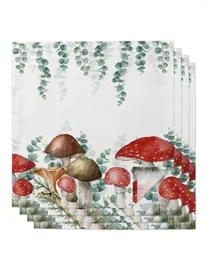 Свалочная салфетка грибы эвкалиптовые растения набор свадебных банкетных ткани мягкие чайные полотенца