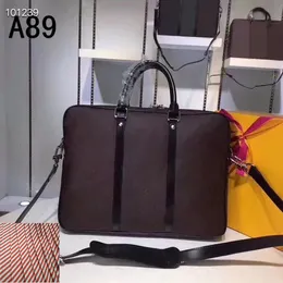 Mens Briefcase Business Bags Casual Business Genuine Leather Mens Messenger Bag Vintage Mens Crossbody Bag Black Brown Shoulder Bags