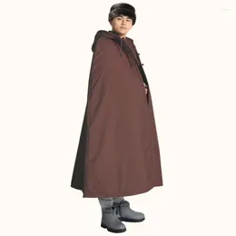 Men's Trench Coats Men Poncho Warm Winter Windbreak Heavy Quilted Long Cotton Liner Cape Raincoats Man Thermal Cloak With Hood