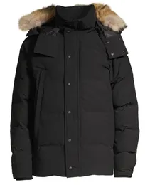 Projektant męski kurtki homme jassen na świeżym powietrzu zima parka wielka futra z kapturem odzież wierzcha chaquetas z kapturem płaszcz kurtki hiver Doudoune canada