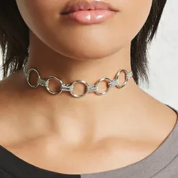 CARRING CLARY CIRLECH Chain Link Colar para mulheres colares curtos góticos