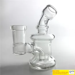 mini bong tubi manuali nuovo design bong in vetro trasparente pyrex spesso con bong femmina da 10mm 14mm per fumare