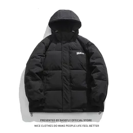 Jaquetas masculinas Coleção de inverno Simples Sólida Neve Puffer Jaqueta Grosso Homens Quentes Hoodie Bomber Parkas Unissex Mulheres Casual Casaco Streetwear Casal 230207