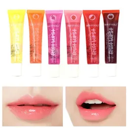 Lip Gloss 1pc 15ml Fruit Burst Oil Transparent Glass Jelly Liquid Lipstick Long Lips Scented Plumping Lasting Moisturiz A9X4Lip
