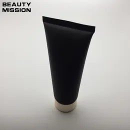(50 st) 120g parfymflaska tom svart mjuk p￥fyllningsbara plastlotionr￶r pressa kosmetisk beh￥llare