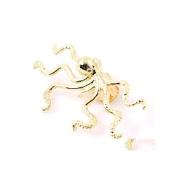 Ciondola gli orecchini del lampadario per i gioielli della ragazza della donna 1Pc Retro Octopus Stud Ear Wrap Cuff Clip Buckle Earring Punk Drop Delivery Dhtbl