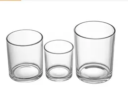 Clear Glass Holder Candle Słoiki Cylinder Candle Cup Prosty styl Candle Pojemnik na ślub