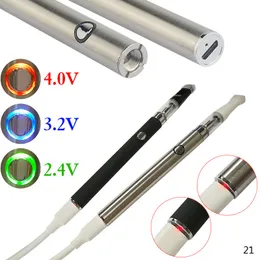 10pcs Vape Preriscaldamento Tensione variabile 510 Batteria Pyrex Glass CE3 Clearomizer Cartuccia Vaporizzatore Penna Cera Hash Oil E Cig Mod Tube Starter Ki