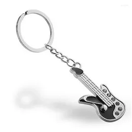 سلاسل المفاتيح 2023 Mini Creative Charm Chain Ring Silver Plated Musical Comple