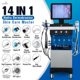 2023 NEO microdermabrasion الوجه إزالة الرؤوس السوداء Hydra الماء الجلد microcurrase آلات تشديد الجلد 14 في 1