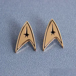 Szpilki broszki Star Trek gwiezdna flota broszka emaliowana przypinki przypinka klapa stop metalowa biżuteria akcesoria prezenty Drop Delivery Dhnyv