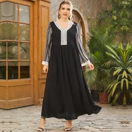 Sukienka z ubrania etnicznego Kobiety wielkie huśtawka muzułmańskie ubrania Kaftan Kaftan Turkey szat 4xl vestido longo patchwork caftan marocain abaya