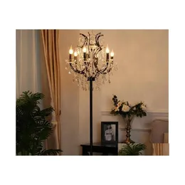 Stehlampen Antike Rustikale Eisen Kristall Lampe Wohnzimmer Dekor Led Licht Schlafzimmer Hochzeit Vintage Studie Tisch Lichter Drop Lieferung Li Dhqd0