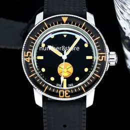 Fifty Fathoms Tribute Mens Watch 5008D-1130-B64A 904L Rostfritt stål Swiss Cal.26-330s Automatisk 28800VPH SAPPHIRE Crystal Luxury Wristwatch Water Resistance