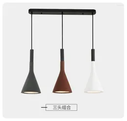 Lampy wisiork Macaron Jadalnia żyrandol Deco maison bar lampa lampa sypialnia głowa z łóżka cement abajur deceracion hogar nowoczesny