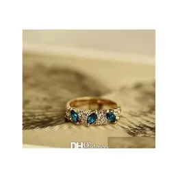 Bandringar f￶r kvinnor mode cz rhinestone ring drop leverans smycken dhqth