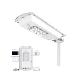 Solar-Straßenlaterne 10 W 15 W integrierter LED-Bewegungssensor IP65 wasserdichter Außen-SMD 3030-Chip Drop-Lieferlichter Beleuchtung wieder in der Lage Dh8Oa