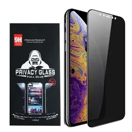 Privacy Anti Spy Tempered Glass Screen Protector For iPhone 14 Pro Max 13 Mini 12 11 XS XR 8 Plus 7 with Retail Package