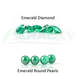 Beracky Accessories 4mm 6mm 10mm Green Emerald Smoking Terp Pearls Round Diamond Insert For Quartz Banger Nails Glass Water Bongs Dab Rigs Pipes