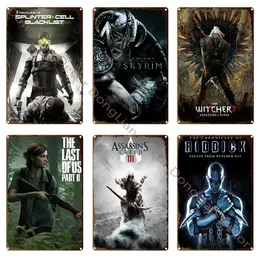 Video Game Metal Tin Sign Posters and Prints Wall Art Home Pictures for Gamer Room Boys Room Living Room Bar Decoration 20cmx30cm Woo