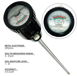 Bodem pH -vochtmeter Tester Hydroponics analysator lange waterkwaliteit planten vochtigheid bodemdetector 38 ph 18 moistur2066498