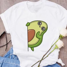 Kvinnors T-skjortor Kvinnor grafisk avokado mode casual tecknad fruktkläder blommor lady tees tryck toppar kläder kvinnliga skjorta kvinnor t-shirt