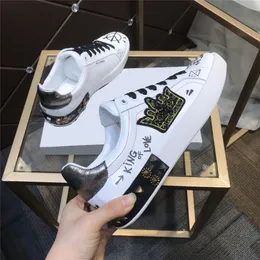 Luxury designer NS1 Sneakers Casual Shoes Men's Printed Nappa Calfskin Crown Embroidery Low Top Flat Print Trainers Sneakers With Box