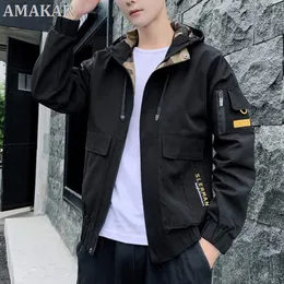 Jackets masculinos 2023 Autumn Winter Jacket Men Men Hooded Streetwear não removível Hood Mens Windbreaker Outwear Macho