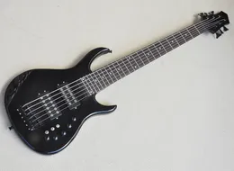 6 Strings Black Electric Bass gitara z 24 progami podstrunnicy z drzewa różanego można dostosować