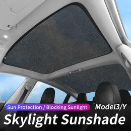 Dla tesla model 3 2019-2022 2023/model Y szklany dach osłona przeciwsłoneczna przednia tylna szyberdach świetlik niewidomych siatka zacieniająca szyberdach osłona przeciwsłoneczna