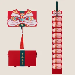 Confezione regalo Buste rosse cinesi pieghevoli 2023 Anno della tigre Pacchetti di soldi fortunati 6/10 buste per buste per carte Regalo regaloRegalo