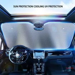 자동차 윈드 실드 태양 그늘 덮개 바이저 자동 전면 창 선생 스크린 UV 보호 열 단열 파라솔 액세서리 커튼